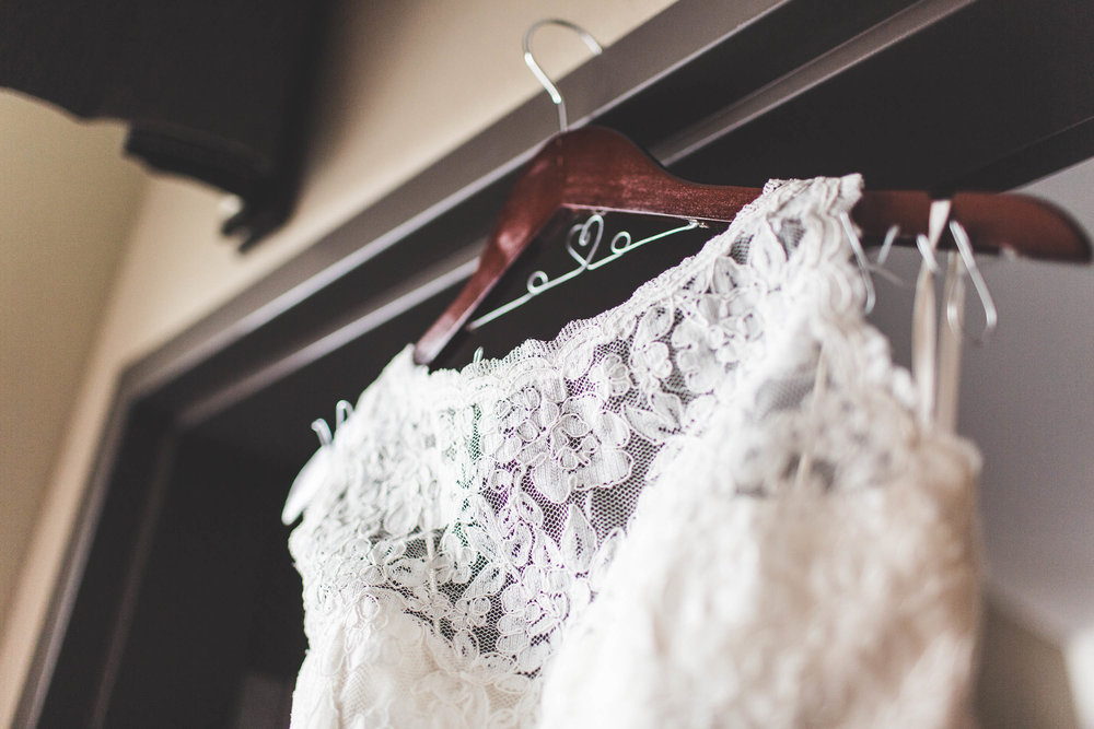 wedding dress hanging from a doorframe columbus ohio