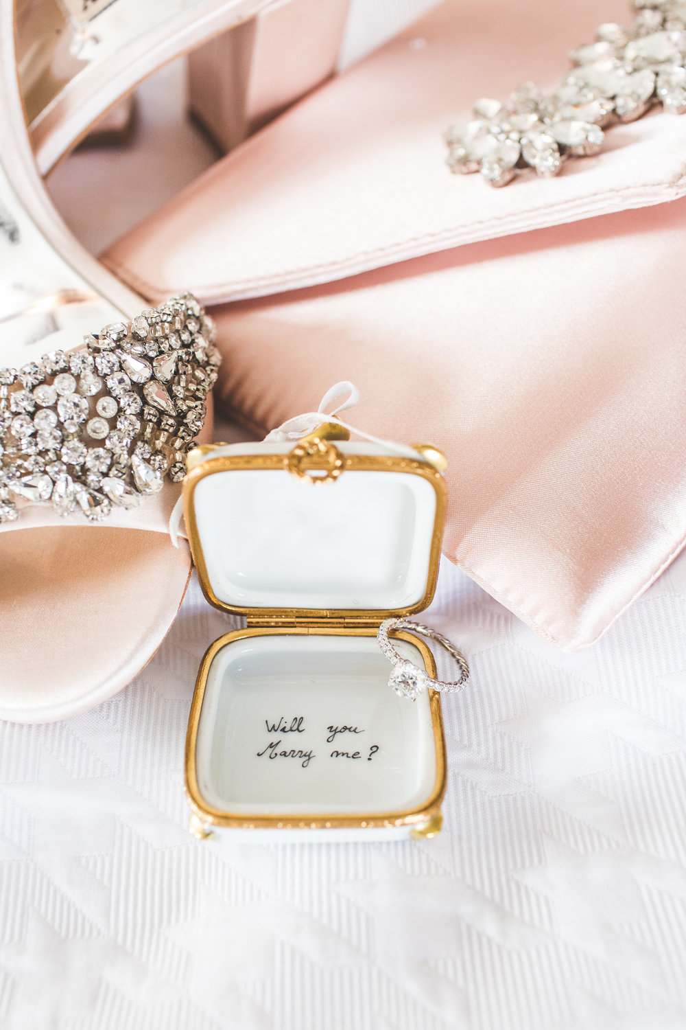 bridal details shoes purse and ring box
