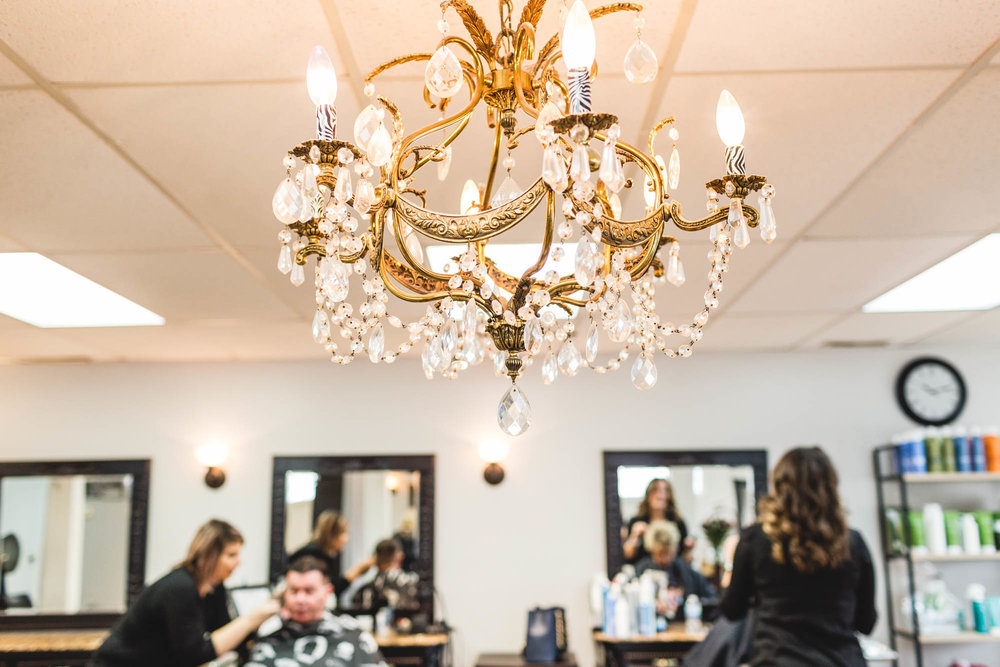 chandelier hair salon