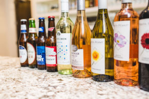 wine and beer selection at new albany wedding