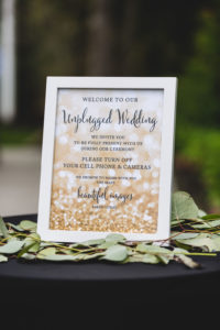 unplugged ceremony sign ohio wedding