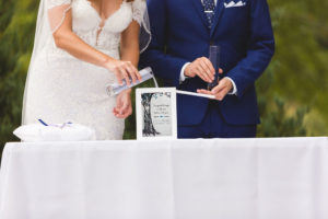 bride and groom pouring sand new albany ceremony