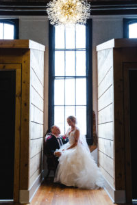 bride and groom portrait by window wedding photography in circleville ohio