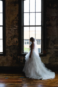 bride portrait by tall window wedding photography in circleville ohio