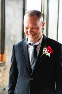 groom candid portrait wedding photography in circleville ohio