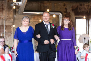 groom escorting mothers wedding photography in circleville ohio