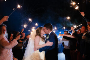 sparkler send off mohican castle ohio wedding