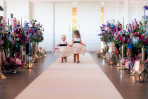 flower girls walking down the aisle sam and grace photography ohio photographer